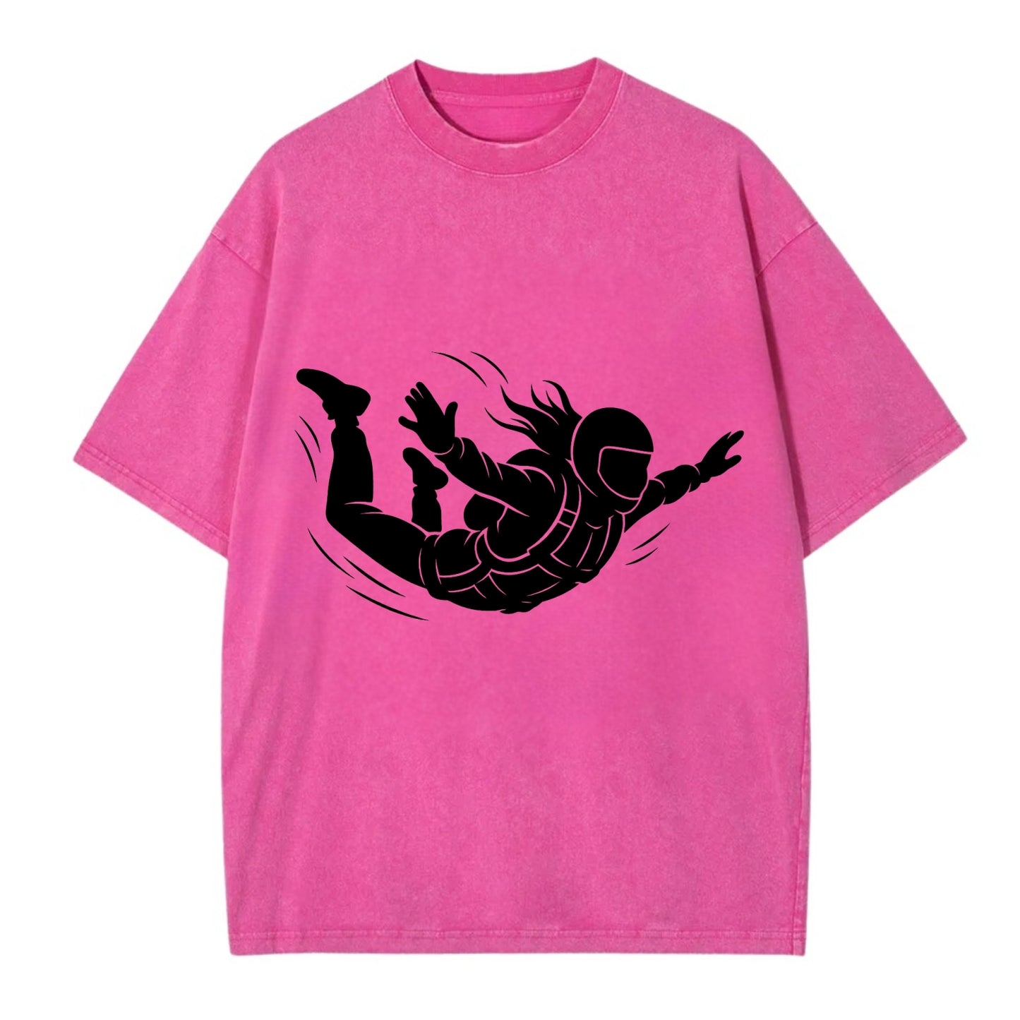 Skydiver free-fall position - Vintage T-shirt - Dusty Rose(Rose)