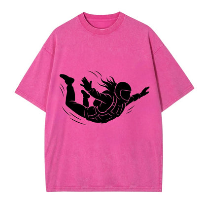 Skydiver free-fall position - Vintage T-shirt - Dusty Rose(Rose)