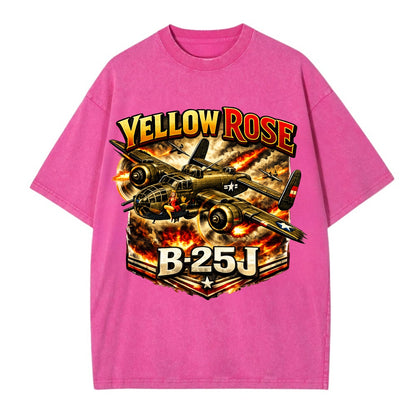 B 25j Yellow Rose - Vintage T-shirt - Dusty Rose(Rose)