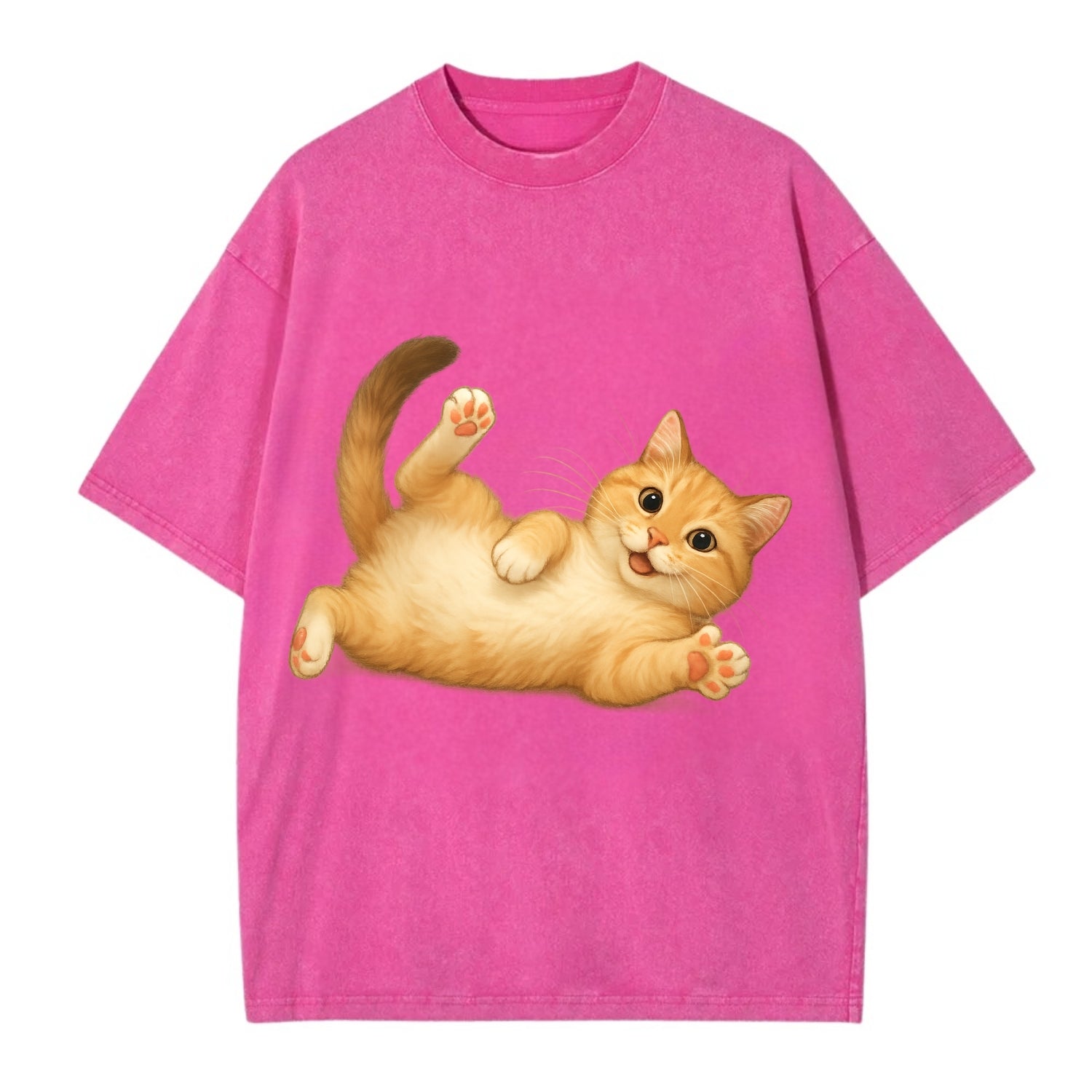 Therapy Cat  - Vintage T-shirt - Dusty Rose(Rose)