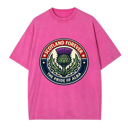 Highland Heritage Emblem - Vintage T-shirt - Dusty Rose(Rose)
