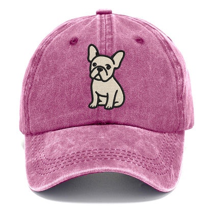 French Bulldog - Head tilt one ear up - Classic Cap - Dusty Rose(Rose)