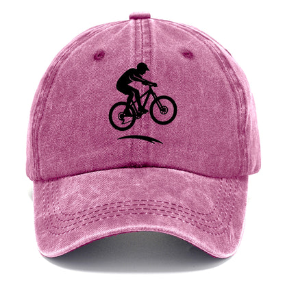 Mountain biker catching air - Classic Cap - Dusty Rose(Rose)