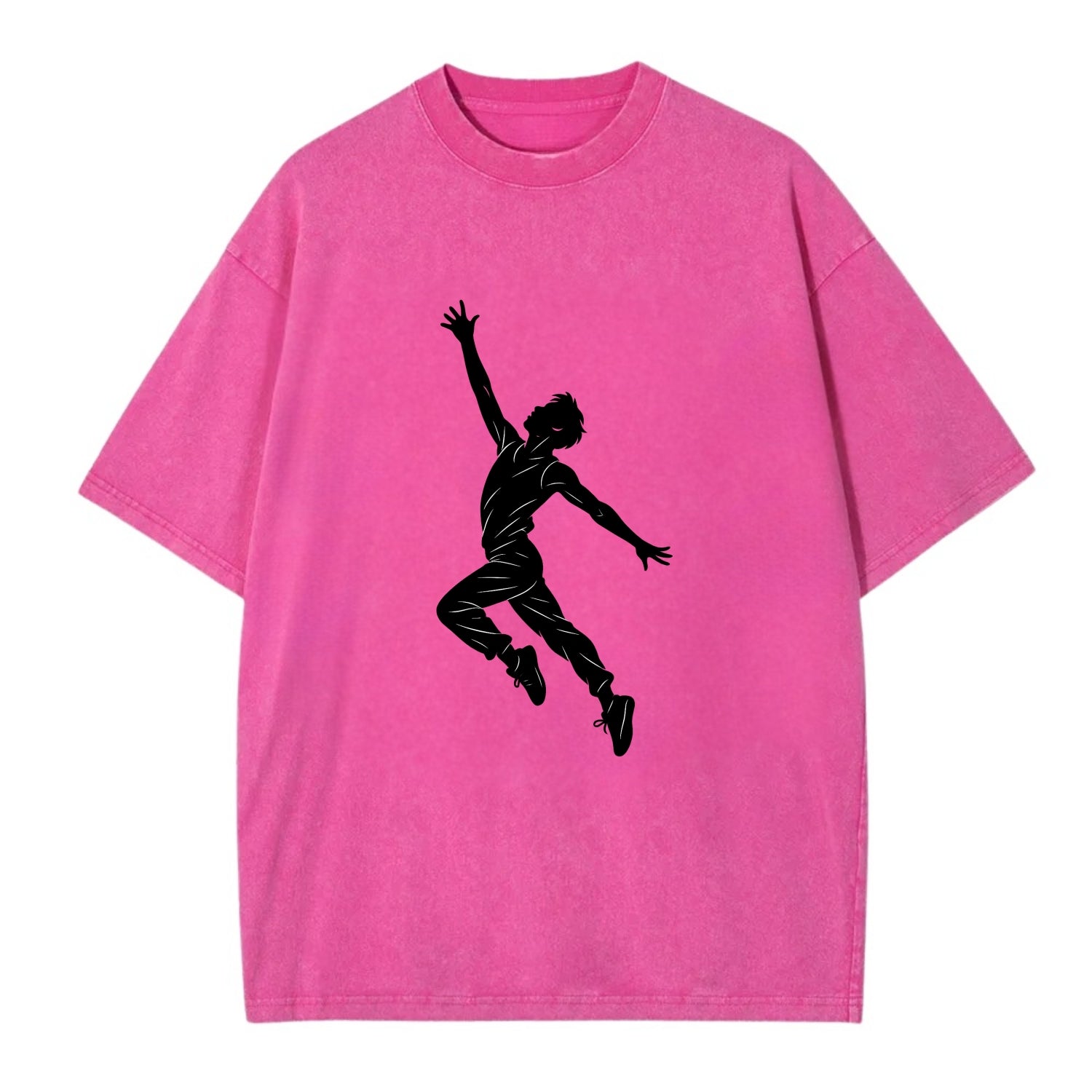 Modern dancer reaching skyward - Vintage T-shirt - Dusty Rose(Rose)