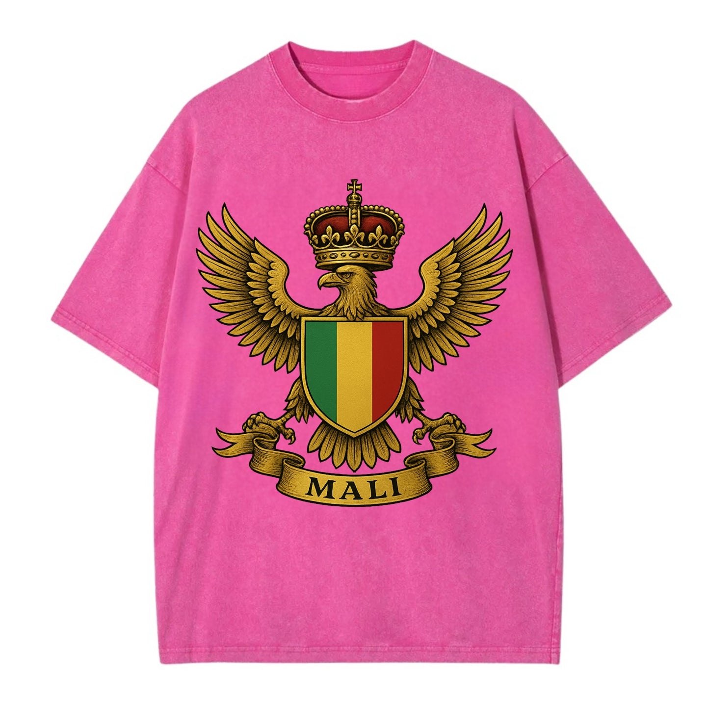 Mali Royal Logo  - Vintage T-shirt - Dusty Rose(Rose)
