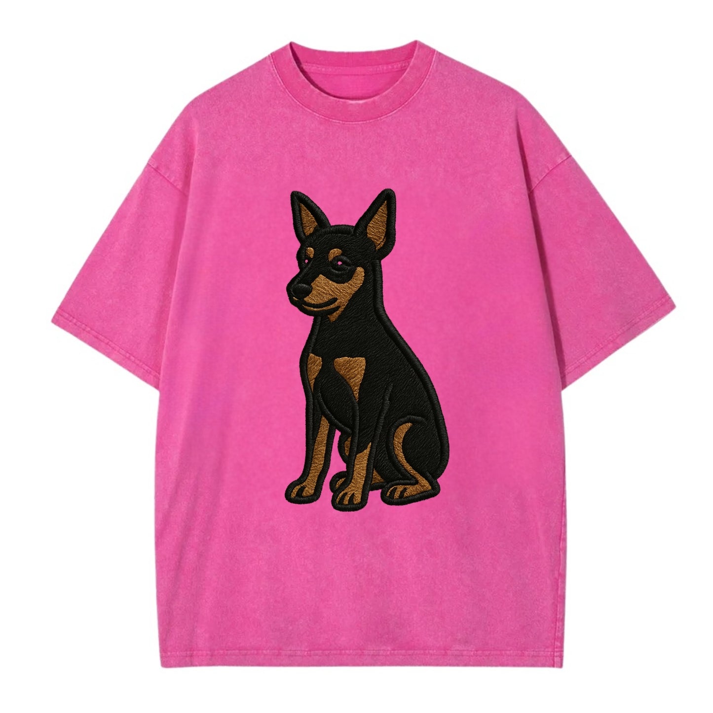 Miniature Pinscher - Black and tan sitti Vintage T-shirt - Dusty Rose(Rose)