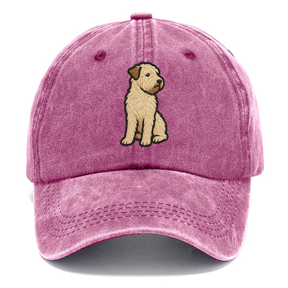 Soft Coated Wheaten Terrier - Light tan flowing coat embroidered pose - Classic Cap - Dusty Rose(Rose)
