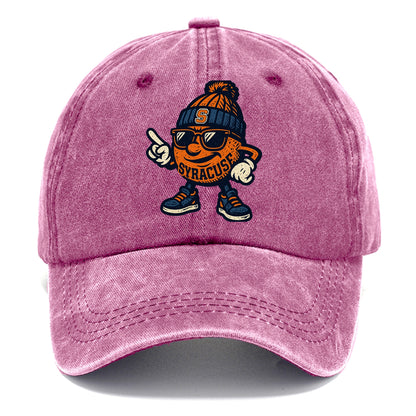 Syracuse Orange wearing Syracuse beanie with S patch - Classic Cap - Dusty Rose(Rose)