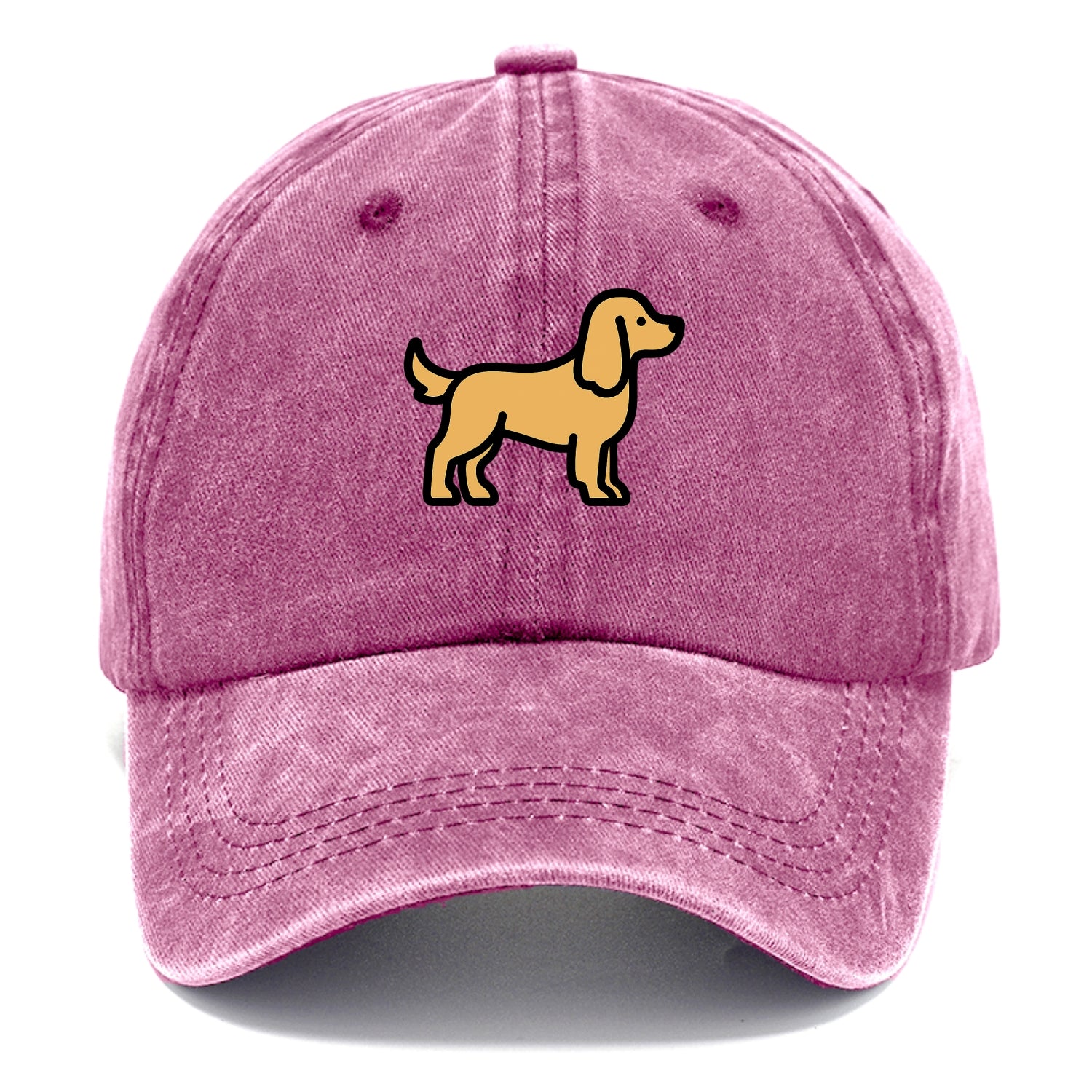 Cocker Spaniel - Golden colored flat side profile - Classic Cap - Dusty Rose(Rose)