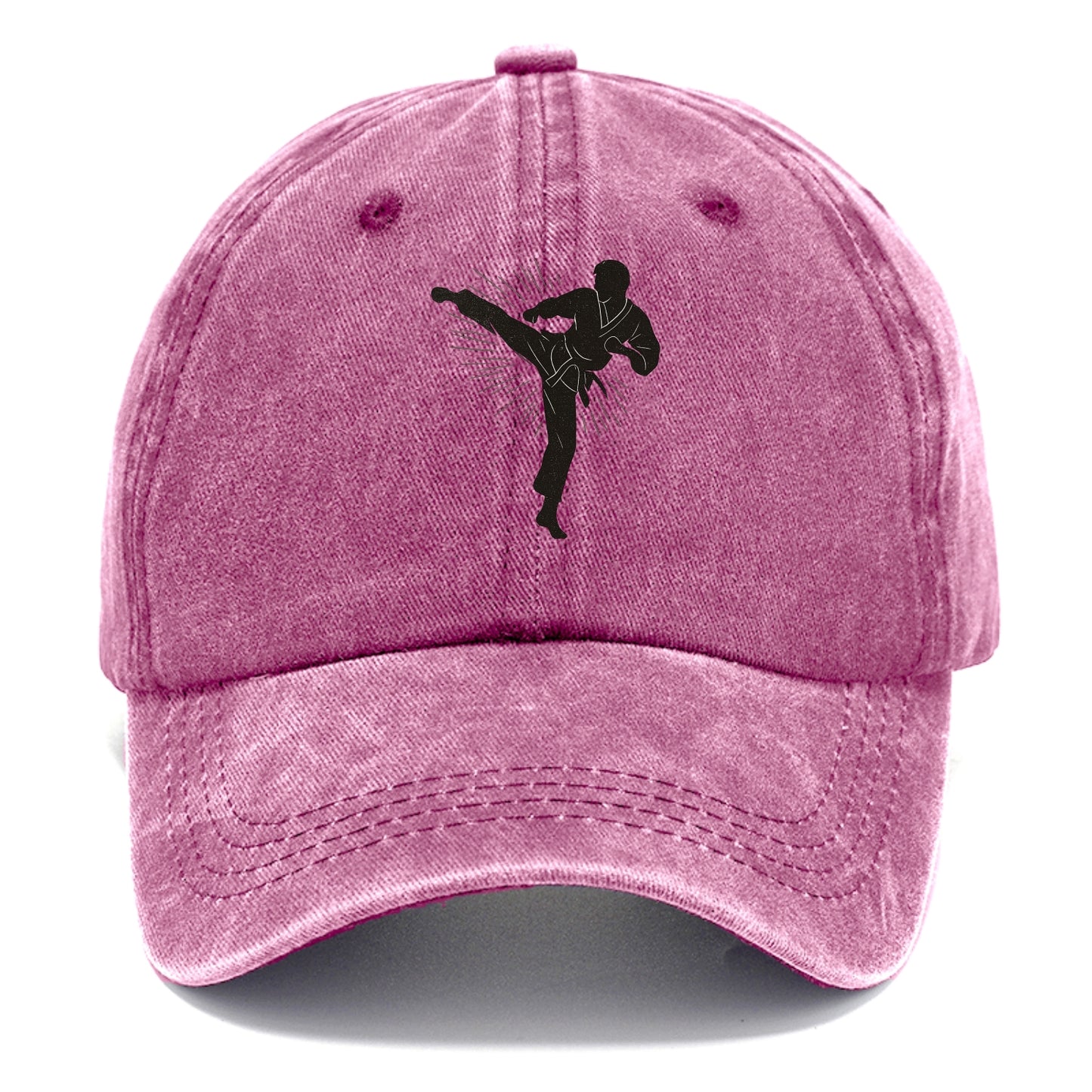Taekwondo athlete spinning heel kick - Classic Cap - Dusty Rose(Rose)