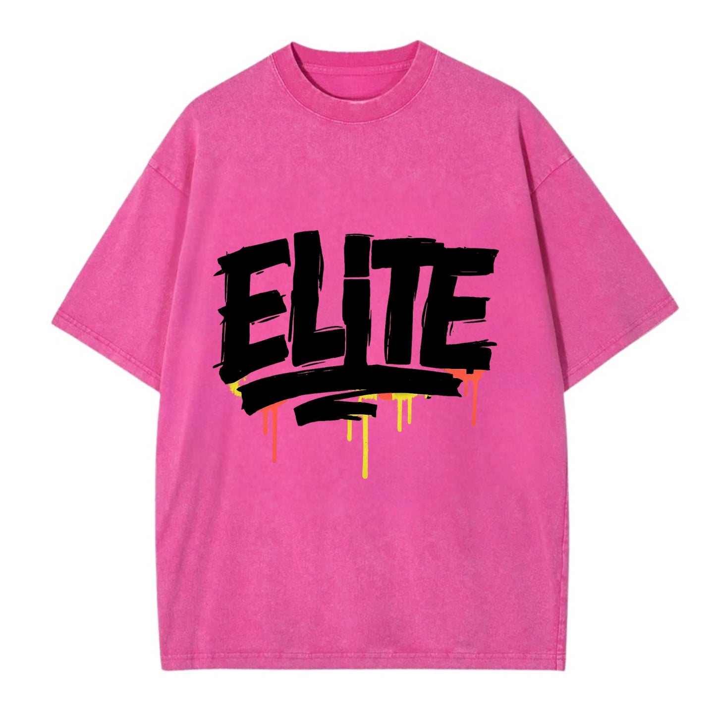 Bold typography design - "ELITE" - top tier, highest level - Vintage T-shirt - Dusty Rose(Rose)