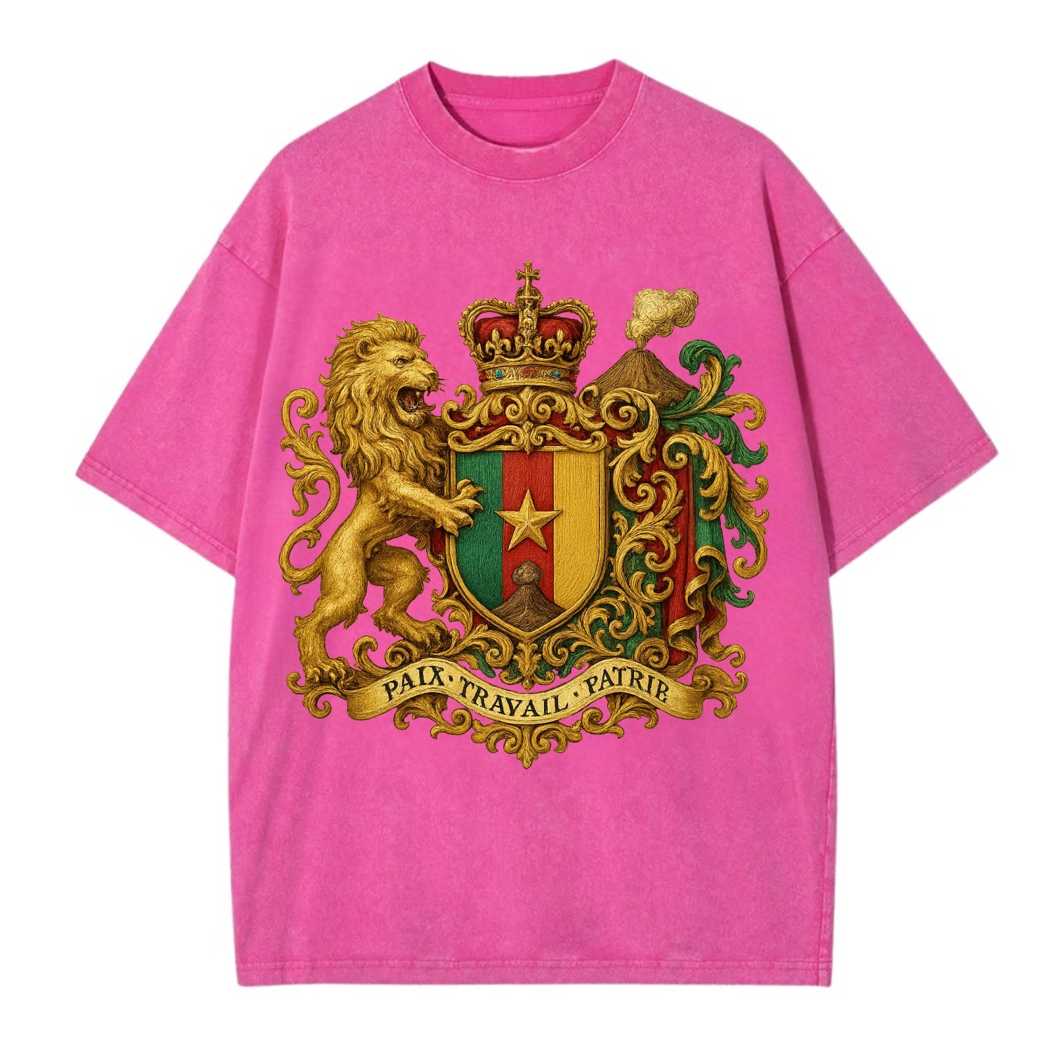 Cameroon Royal Logo  - Vintage T-shirt - Dusty Rose(Rose)