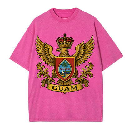 Guam Heritage Badge  - Vintage T-shirt - Dusty Rose(Rose)