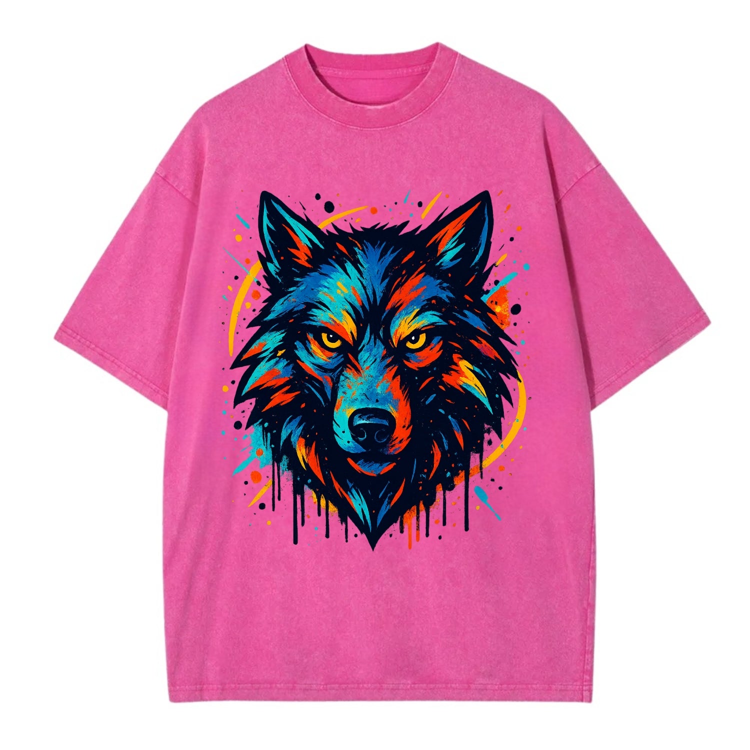 Alpha Wolf Leader  - Vintage T-shirt - Dusty Rose(Rose)