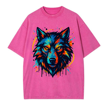 Alpha Wolf Leader  - Vintage T-shirt - Dusty Rose(Rose)