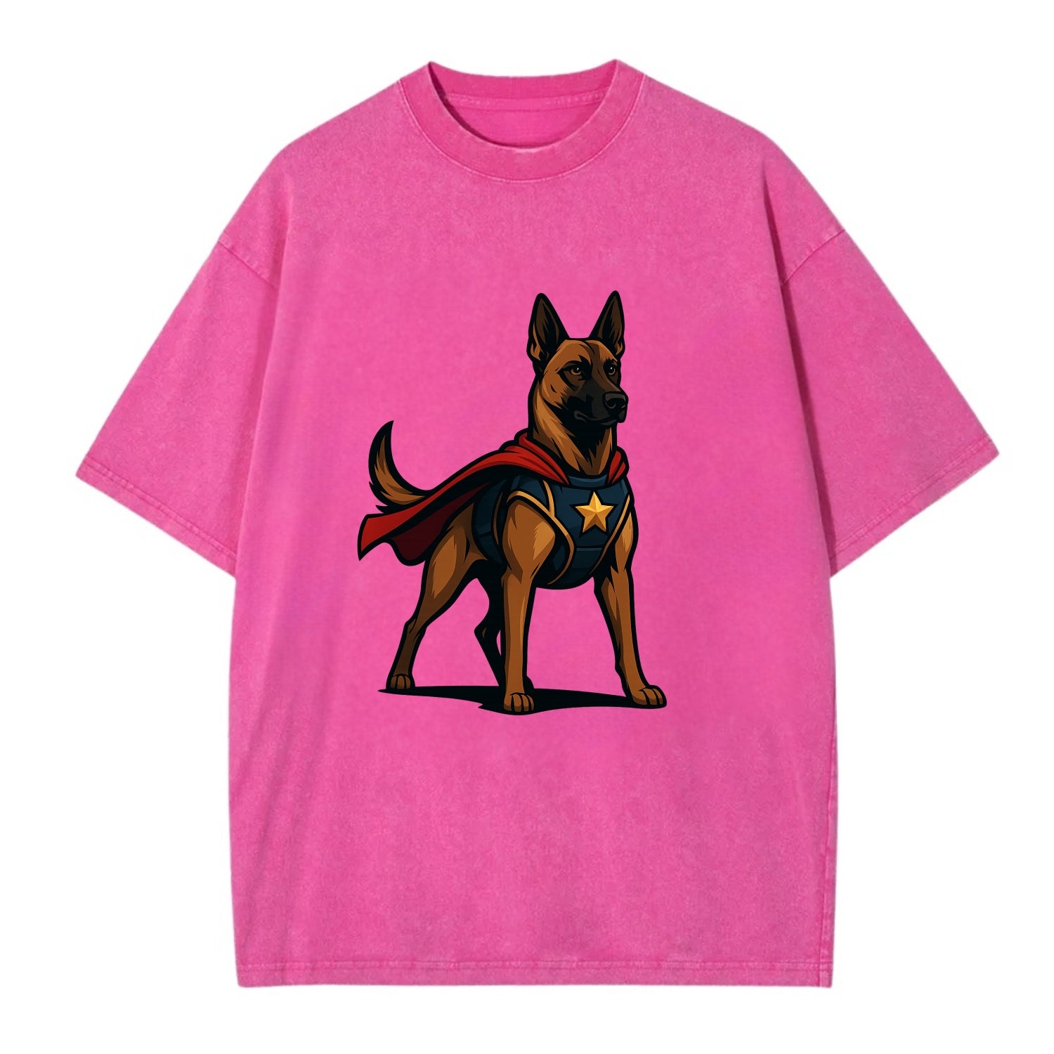 Belgian Malinois Guardian Hero  - Vintage T-shirt - Dusty Rose(Rose)