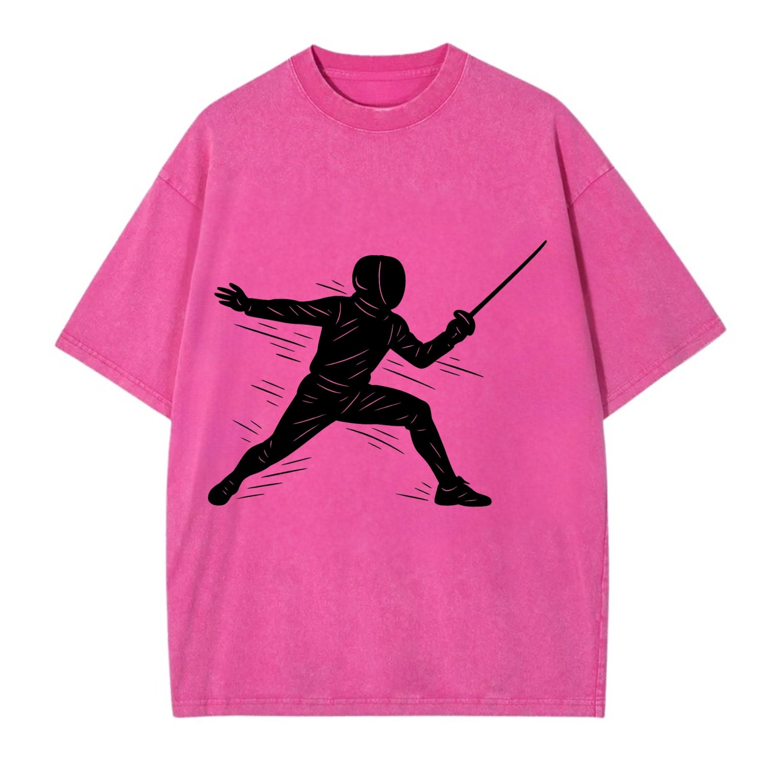 Fencer lunging attack position - Vintage T-shirt - Dusty Rose(Rose)