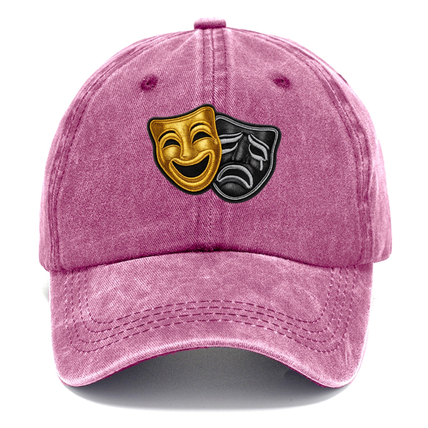 BROADWAY MASKS - comedy tragedy masks in gold and black , theater - Classic Cap - Dusty Rose(Rose)
