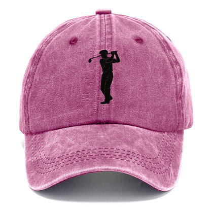 Golfer mid-swing with driver - Classic Cap - Dusty Rose(Rose)