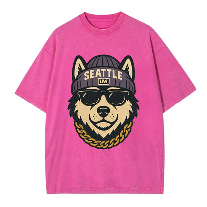 Seattle Husky - Vintage T-shirt - Dusty Rose(Rose)