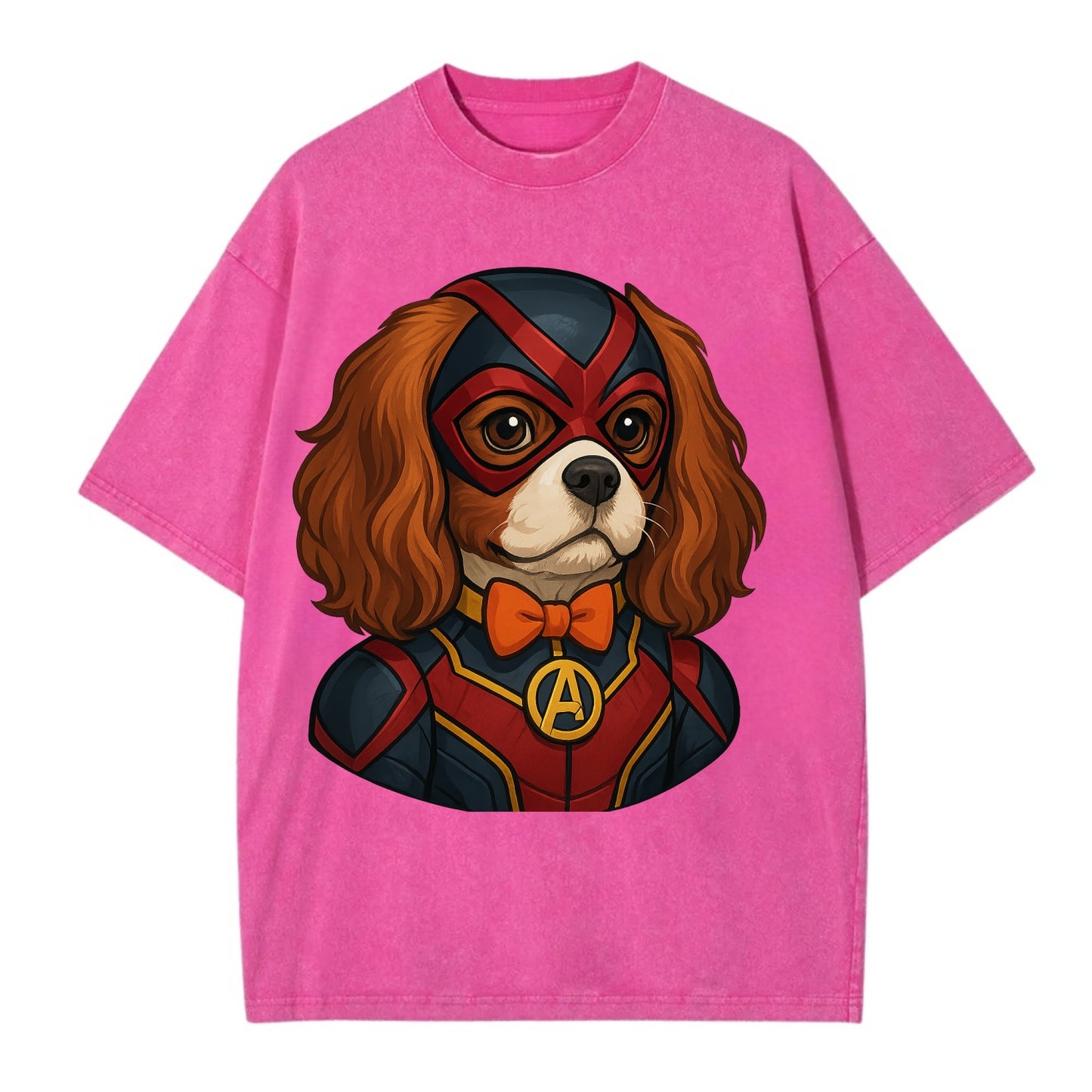 Cavalier King Charles Friendly Hero  - V Vintage T-shirt - Dusty Rose(Rose)