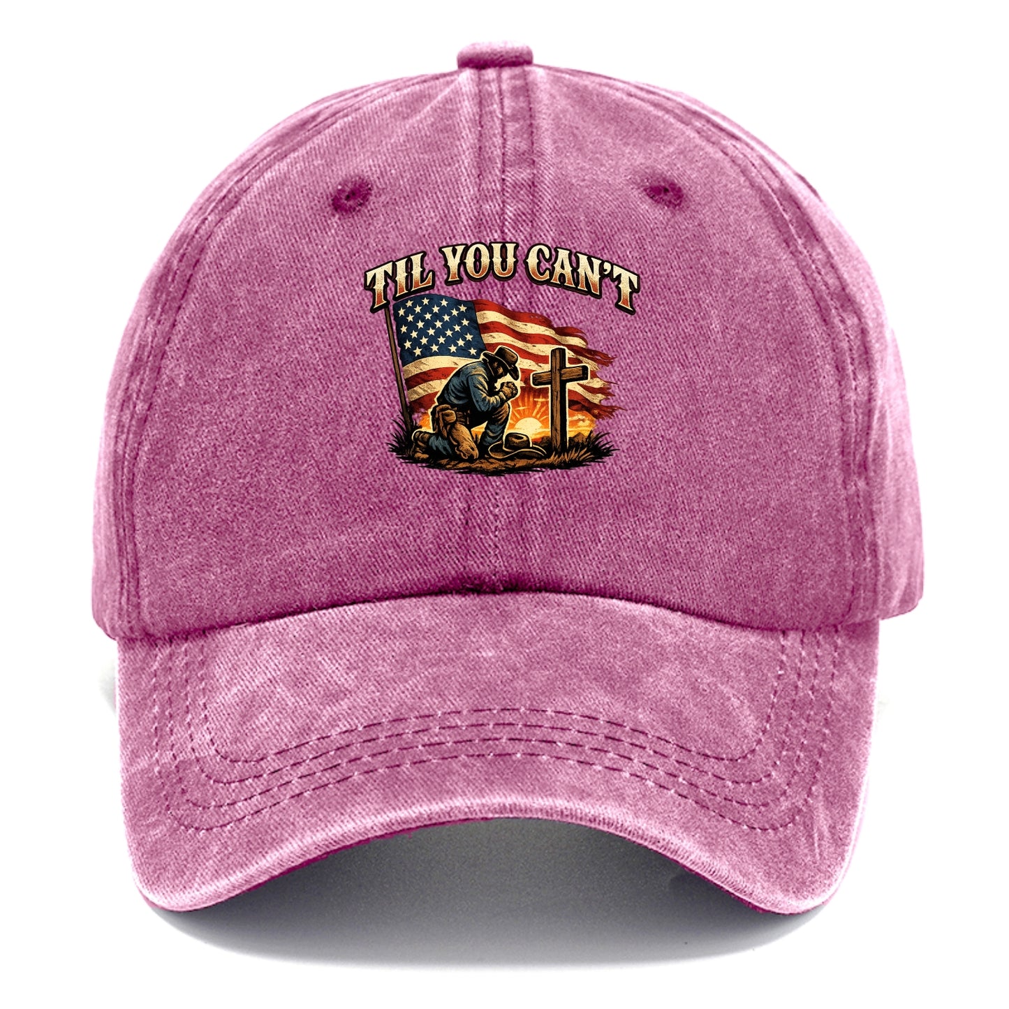 Til You Cant - Praying Cowboy - Classic Cap - Dusty Rose(Rose)
