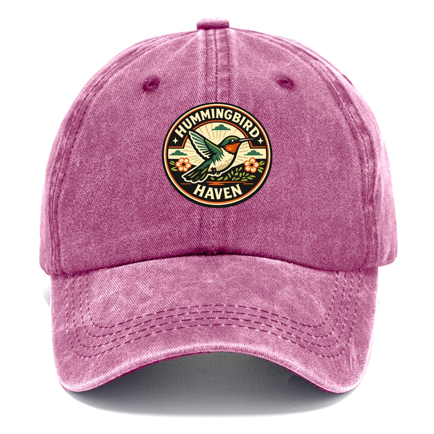Hummingbird Sanctuary Emblem - Classic Cap - Dusty Rose(Rose)