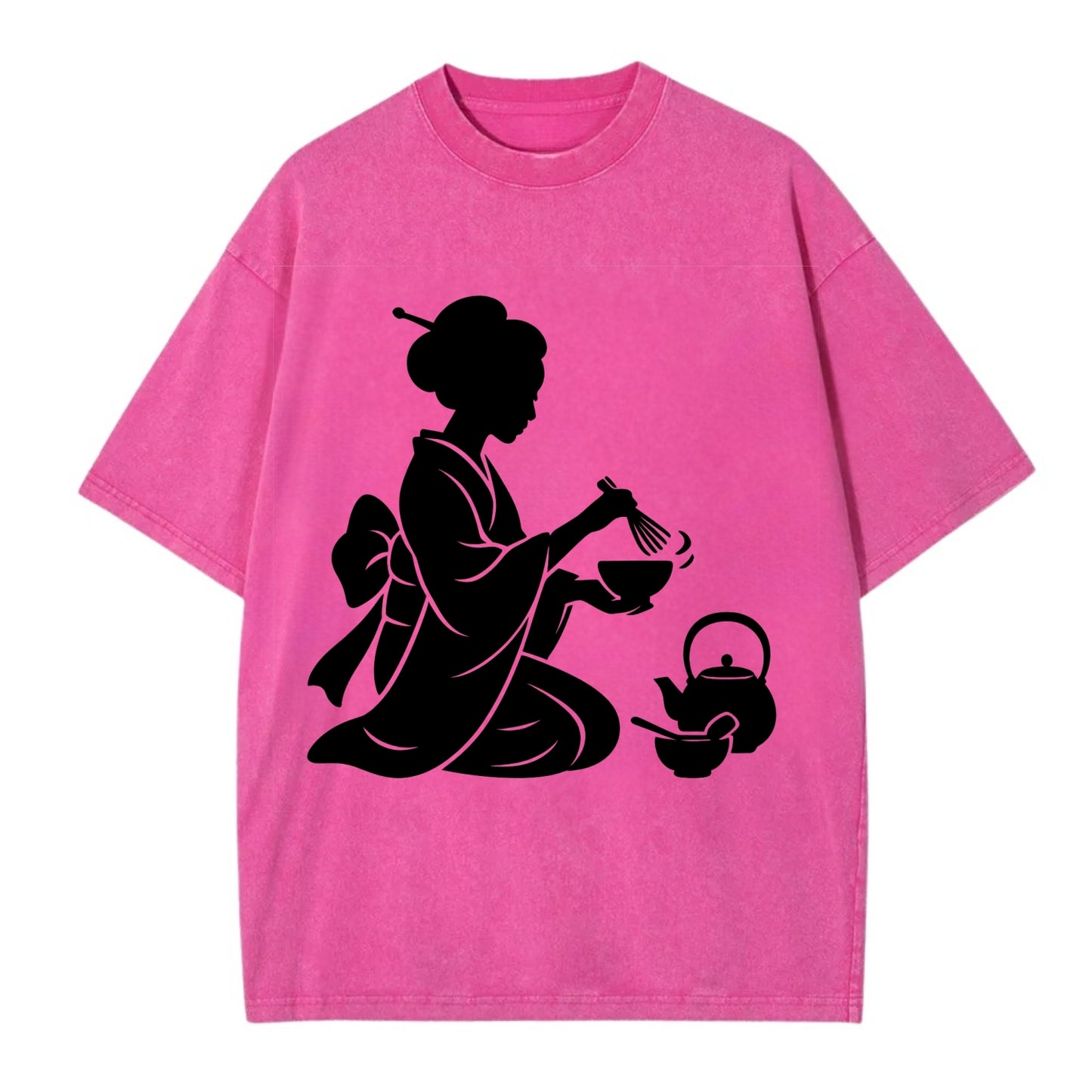 Geisha traditional tea ceremony - Vintage T-shirt - Dusty Rose(Rose)