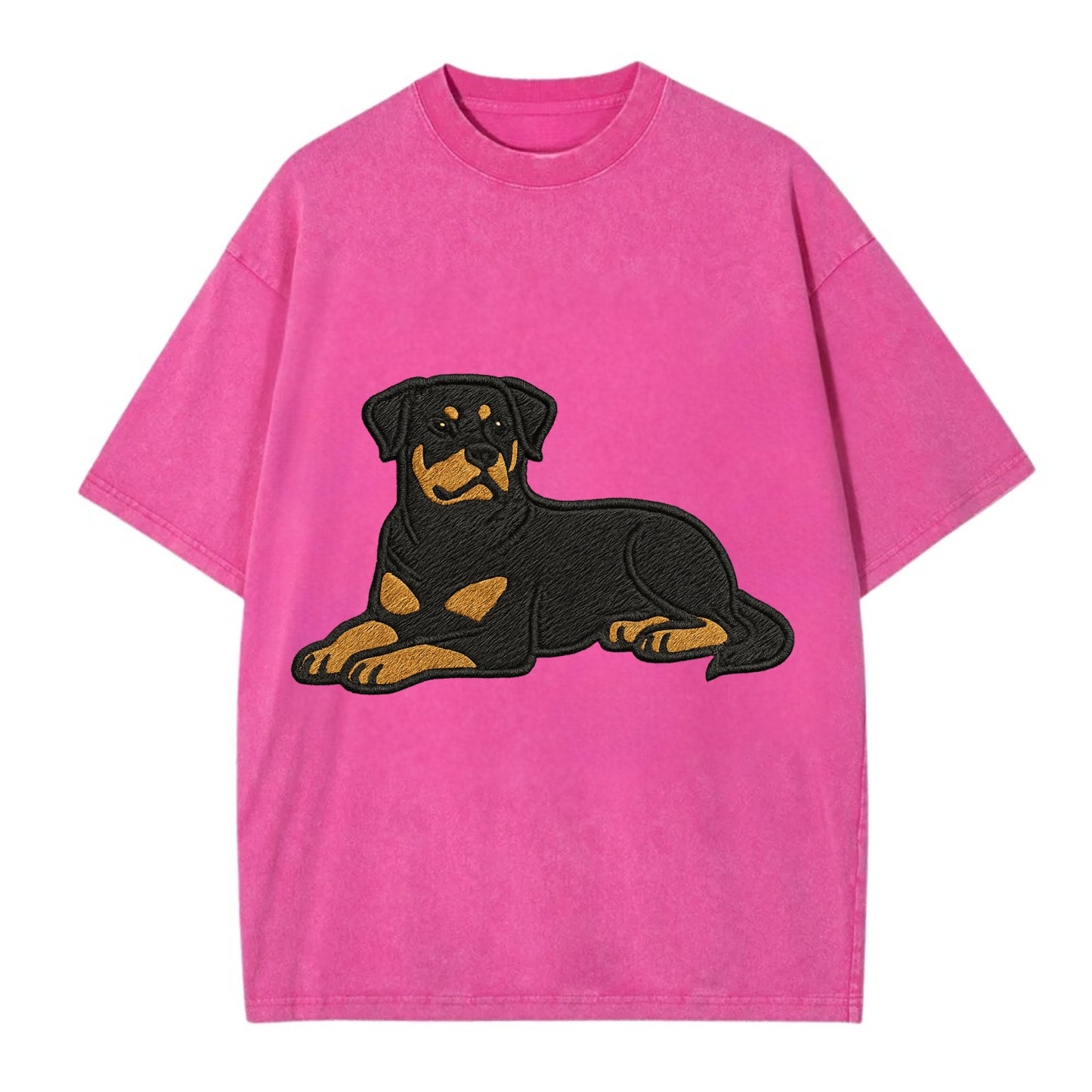 Rottweiler - Black and tan relaxed lying Vintage T-shirt - Dusty Rose(Rose)
