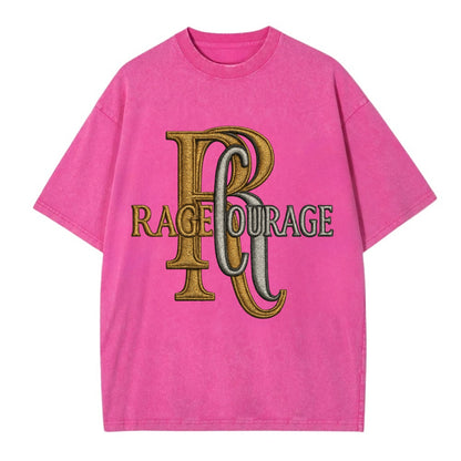 RAGE;COURAGE MODE Warrior Green Hat - Vintage T-shirt - Dusty Rose(Rose)