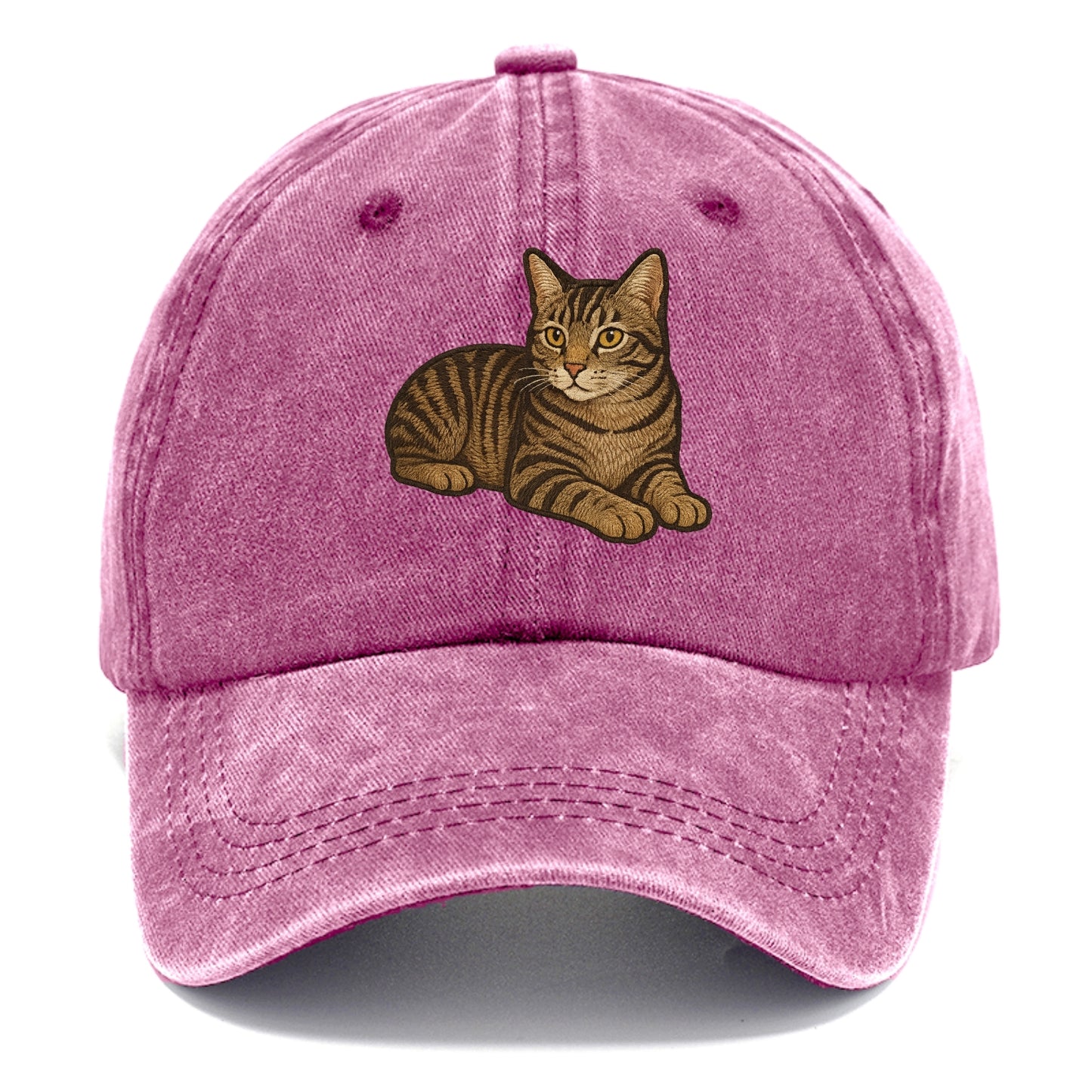 Manx  relaxed lying down with head up em Classic Cap - Dusty Rose(Rose)