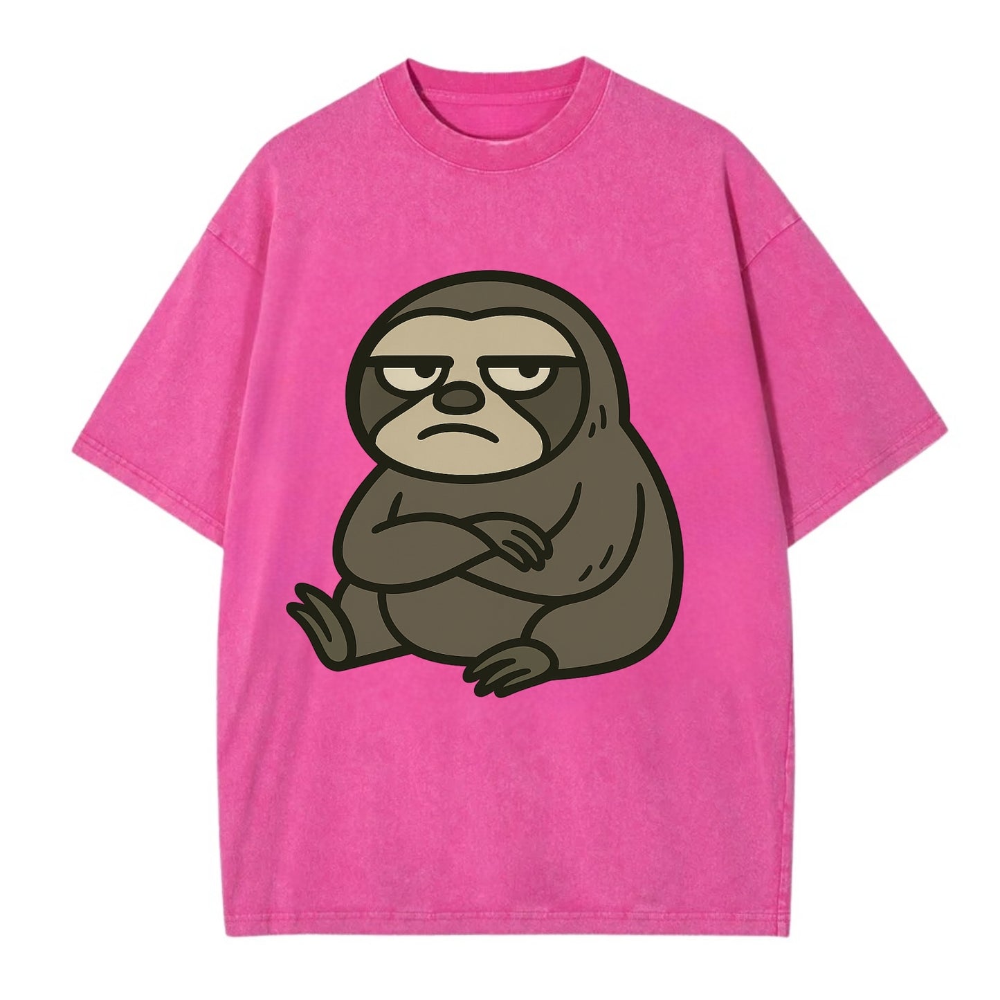 The Sloth Judging Silently - Vintage T-shirt - Dusty Rose(Rose)