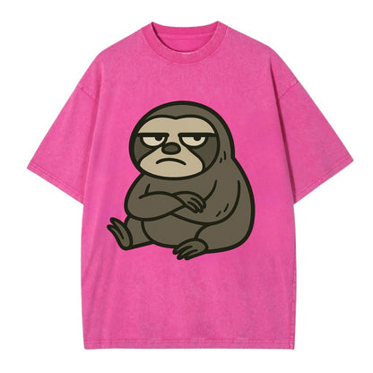 The Sloth Judging Silently - Vintage T-shirt - Dusty Rose(Rose)