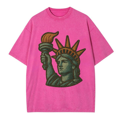 Statue of Liberty  - Vintage T-shirt - Dusty Rose(Rose)