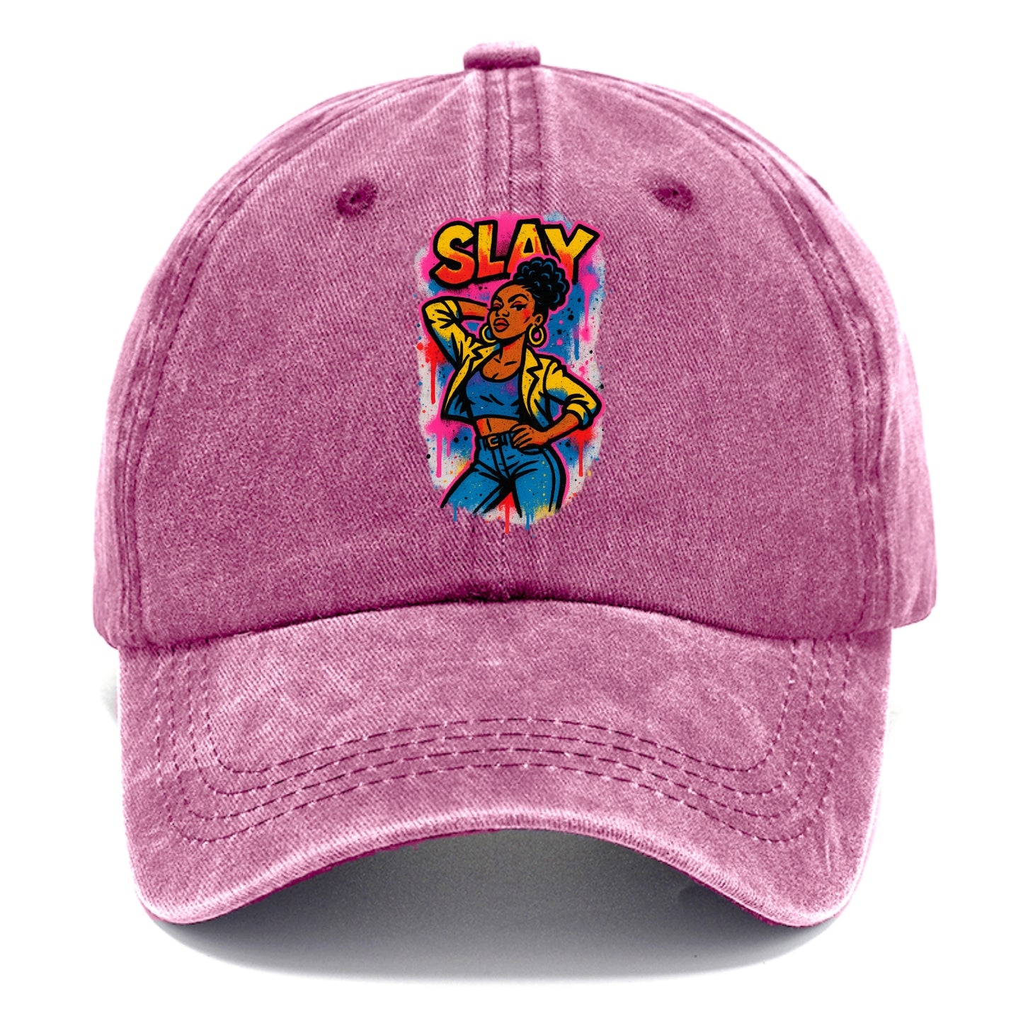 Empowered figure striking confident pose - "slay" culture, fierce and fabulous energy - Classic Cap - Dusty Rose(Rose)