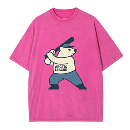 Polar Bear Baseball MVP - Vintage T-shirt - Dusty Rose(Rose)
