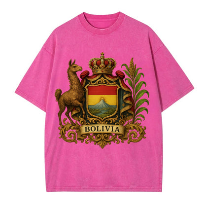 Bolivia Royal Logo  - Vintage T-shirt - Dusty Rose(Rose)