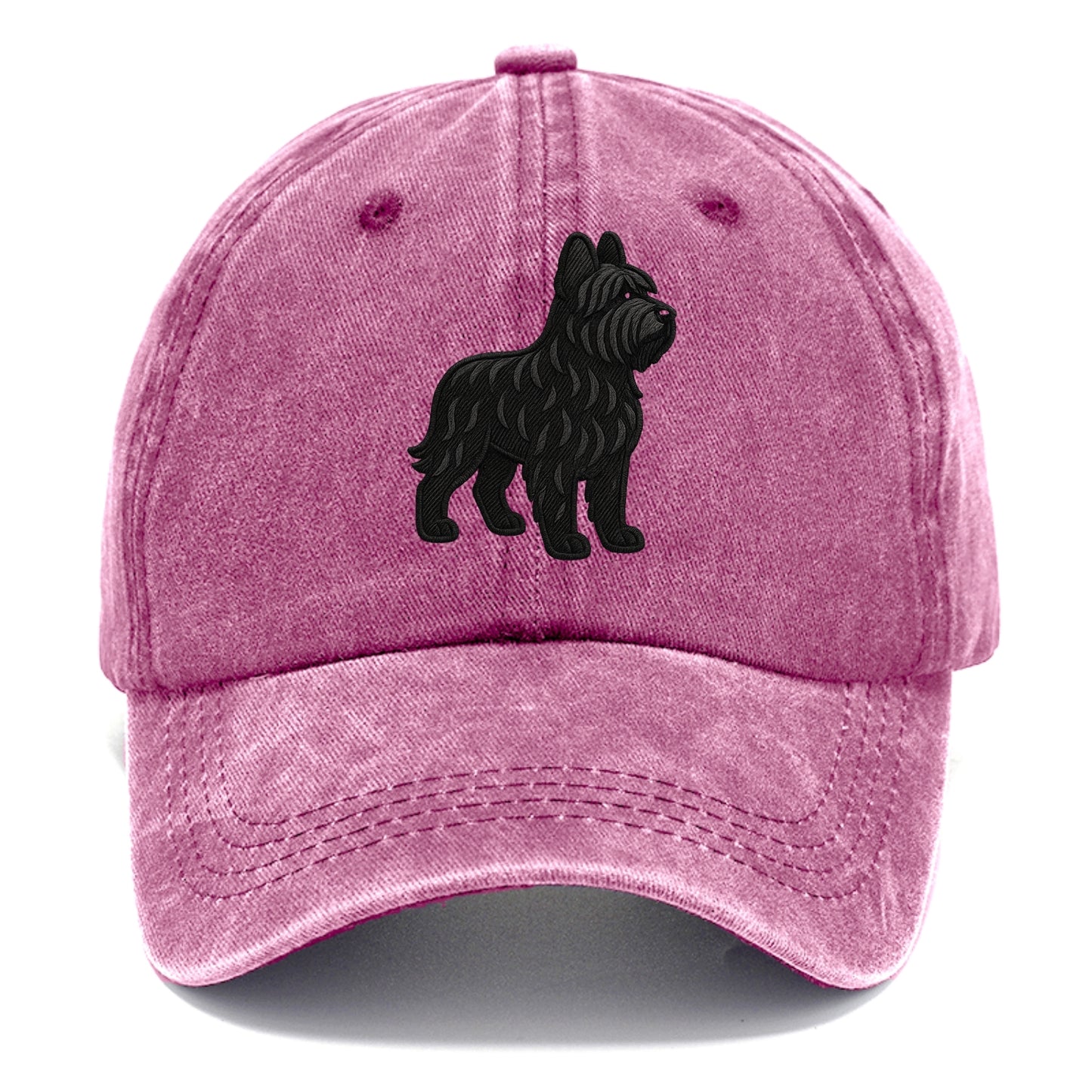 Briard - Black wavy coat embroidered herding pose - Classic Cap - Dusty Rose(Rose)