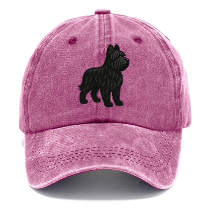 Briard - Black wavy coat embroidered herding pose - Classic Cap - Dusty Rose(Rose)
