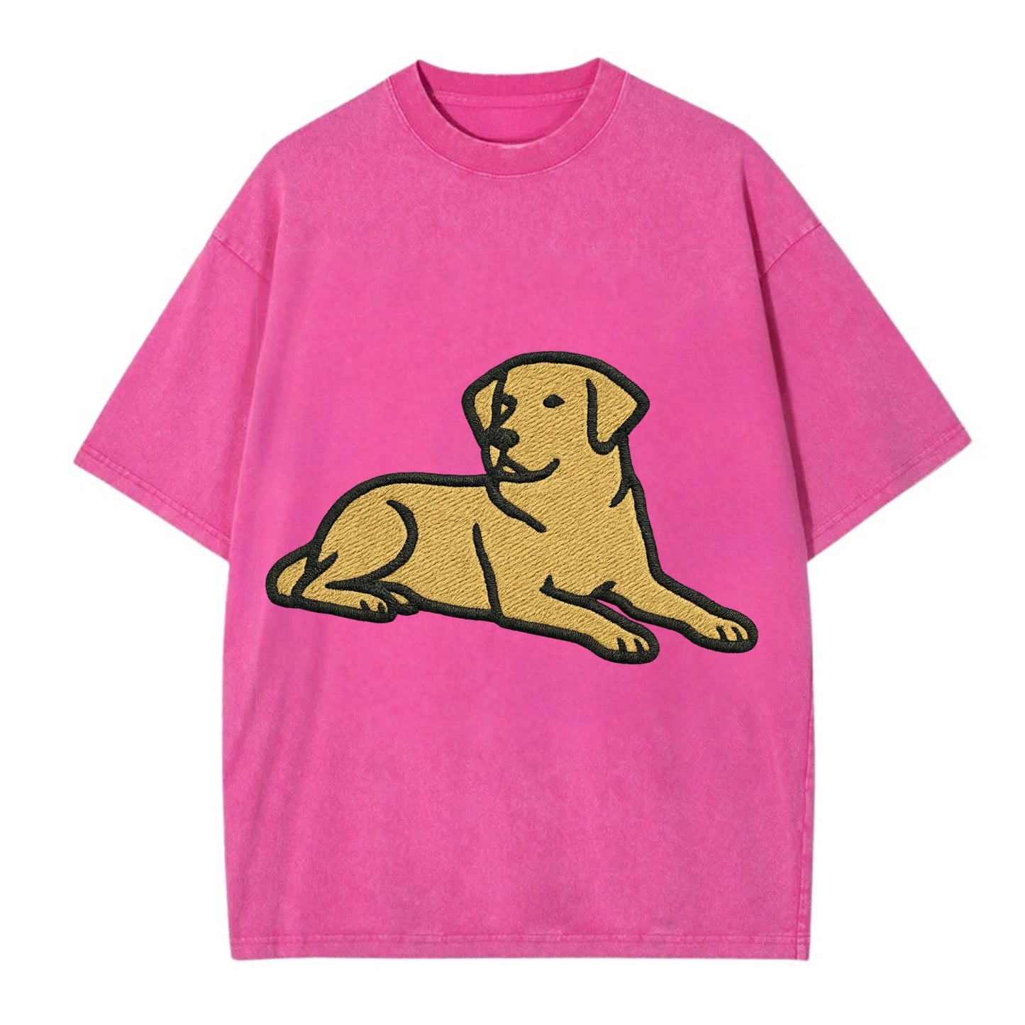 Labrador Retriever - Yellow lab relaxed Vintage T-shirt - Dusty Rose(Rose)