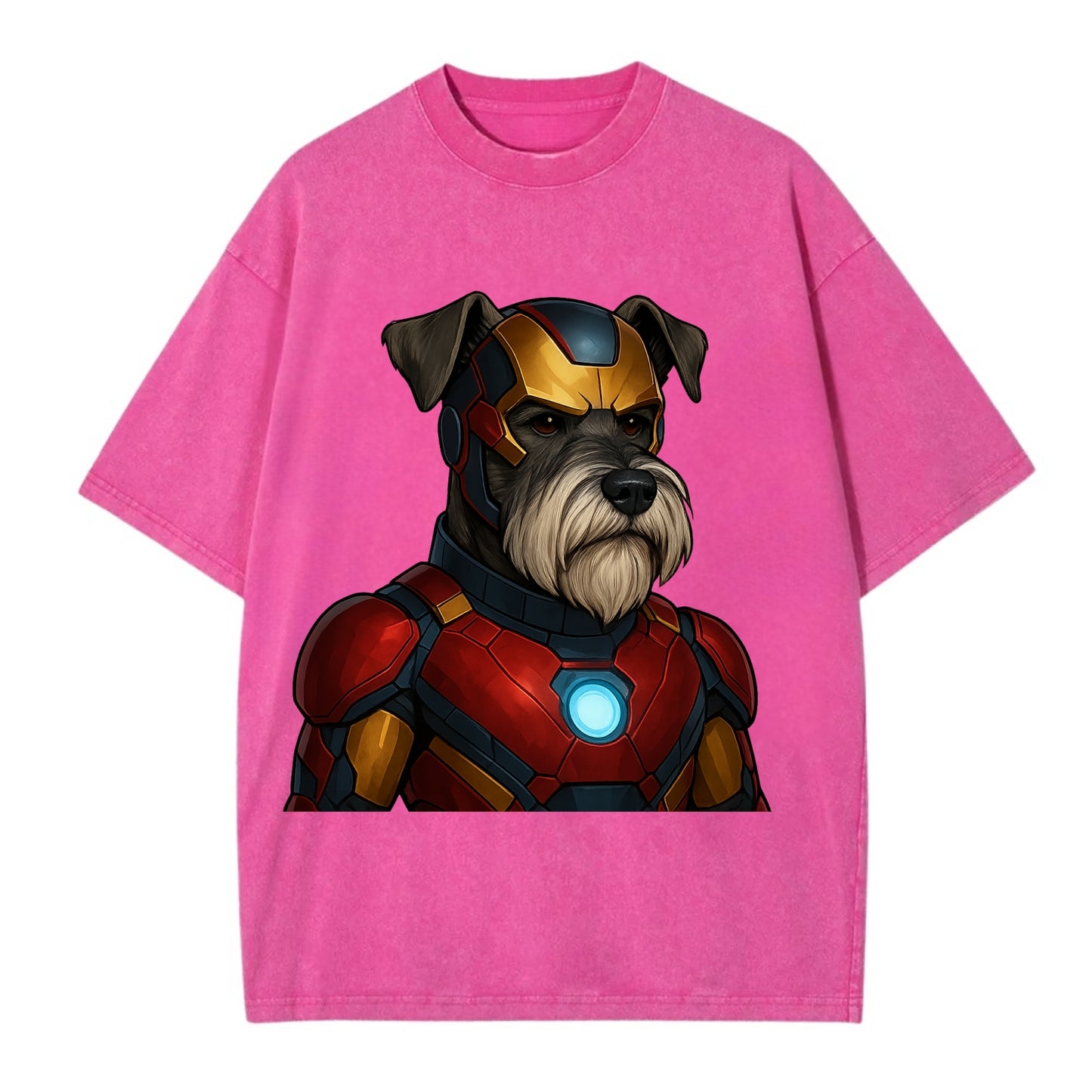 Schnauzer Tech Hero  - Vintage T-shirt - Dusty Rose(Rose)