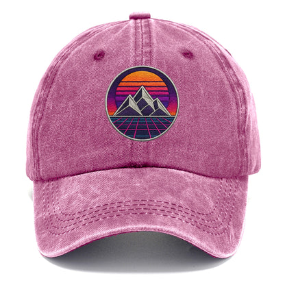 Retrowave Mountains - Classic Cap - Dusty Rose(Rose)