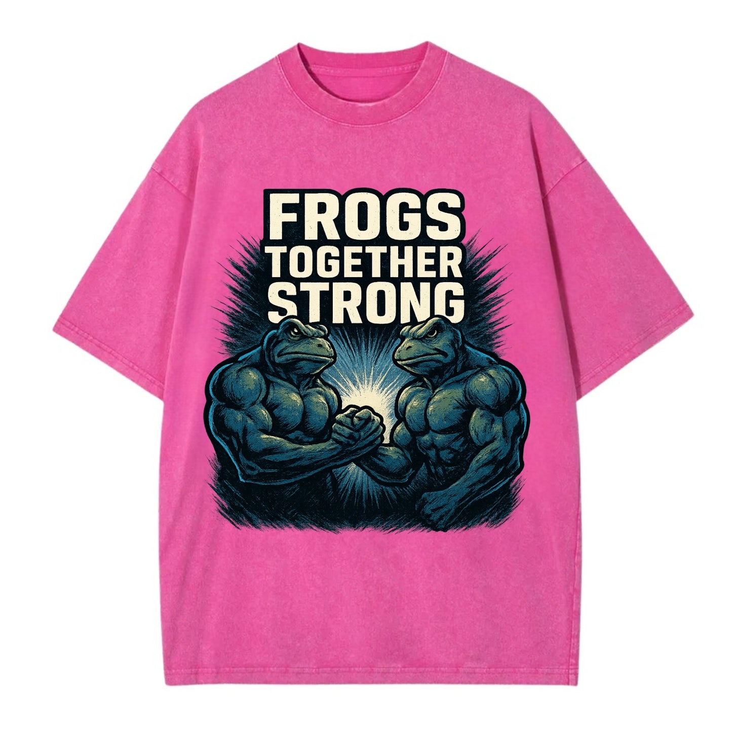 Frogs Together Strong 4 - Vintage T-shirt - Dusty Rose(Rose)