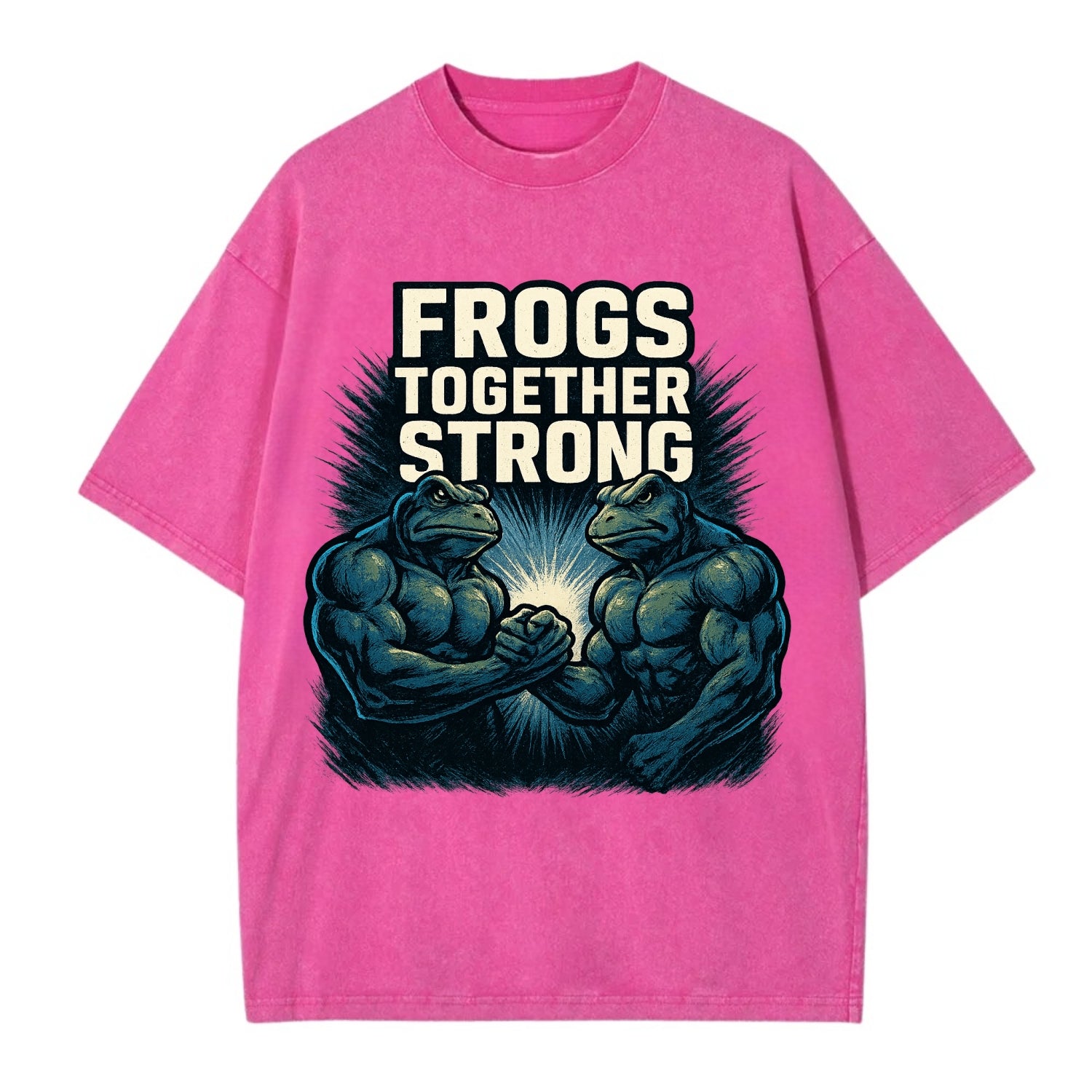 Frogs Together Strong 4 - Vintage T-shirt - Dusty Rose(Rose)