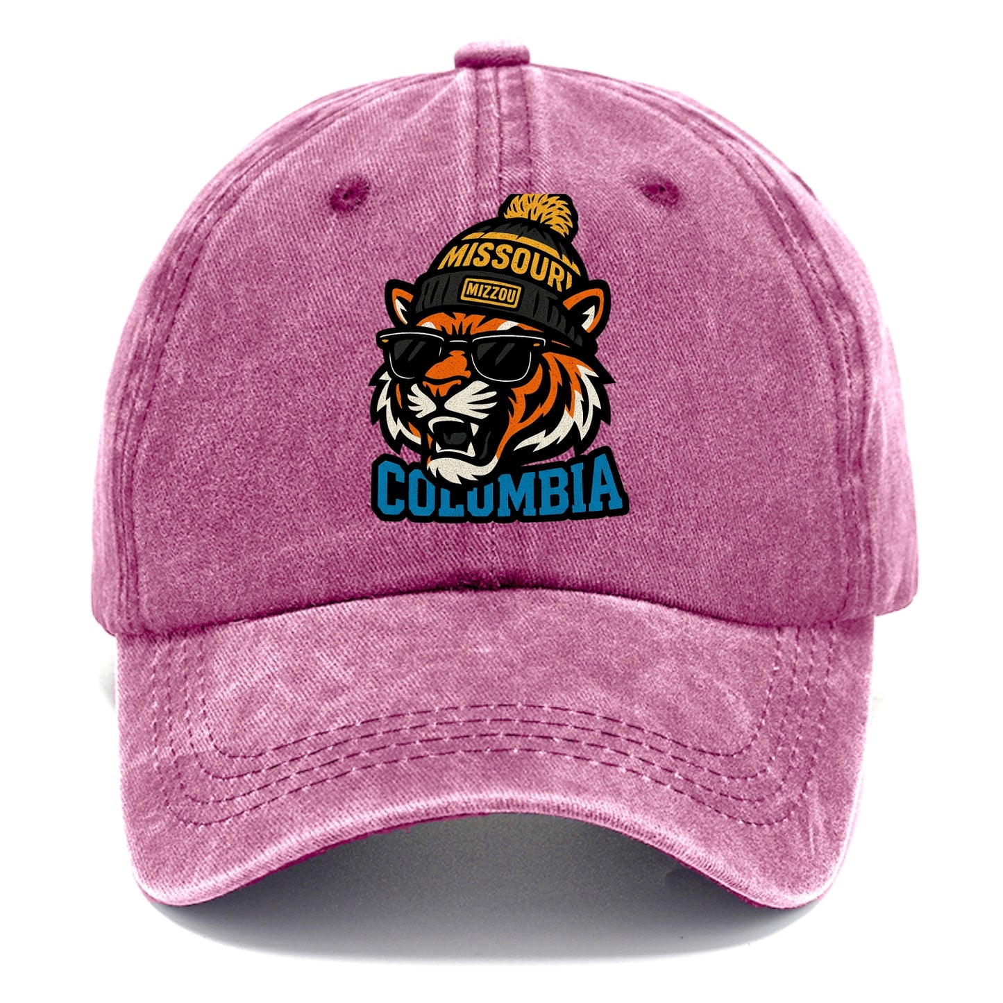 Columbia Tiger wearing Missouri beanie with Mizzou patch - Classic Cap - Dusty Rose(Rose)