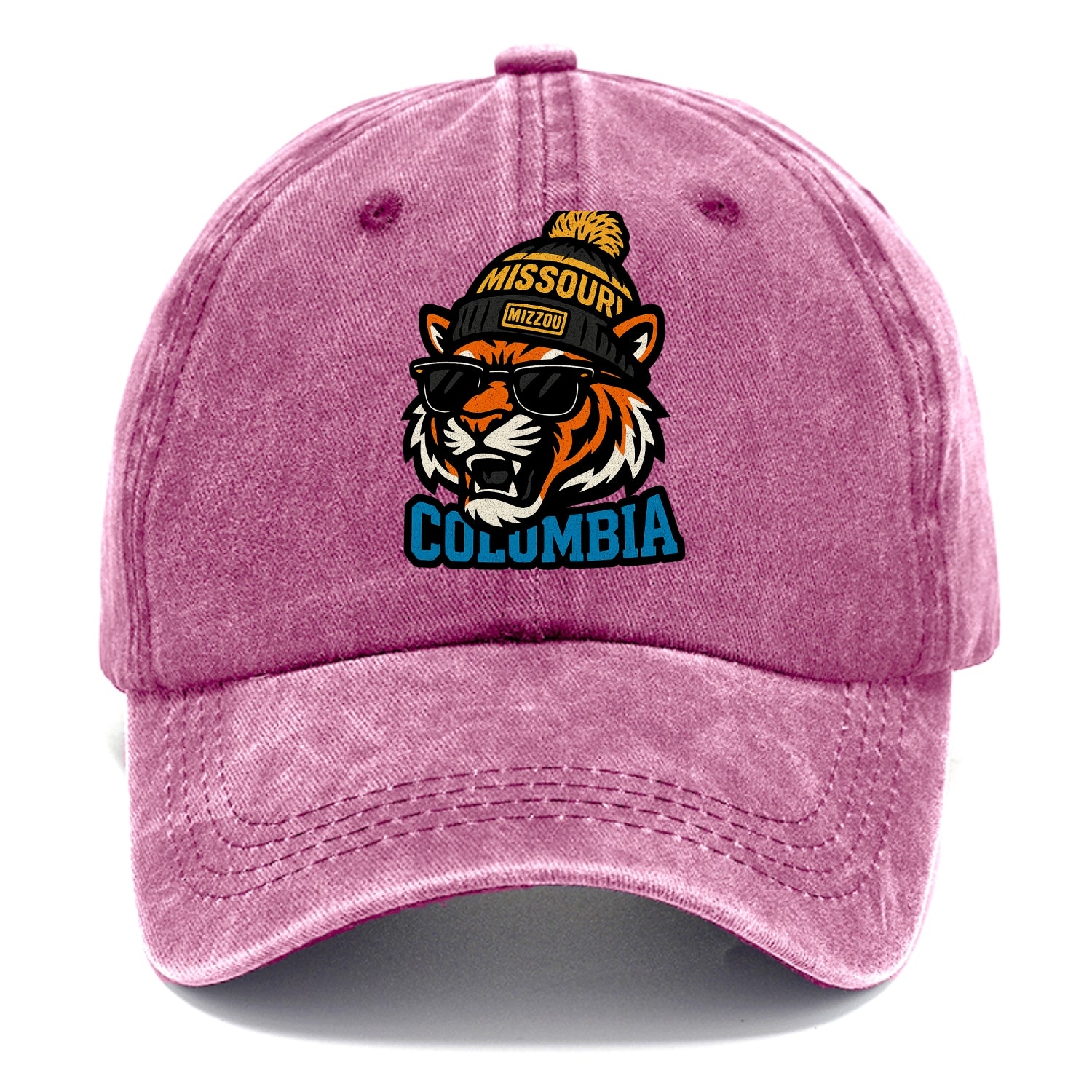 Columbia Tiger wearing Missouri beanie with Mizzou patch - Classic Cap - Dusty Rose(Rose)