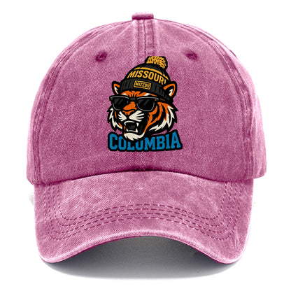 Columbia Tiger wearing Missouri beanie with Mizzou patch - Classic Cap - Dusty Rose(Rose)