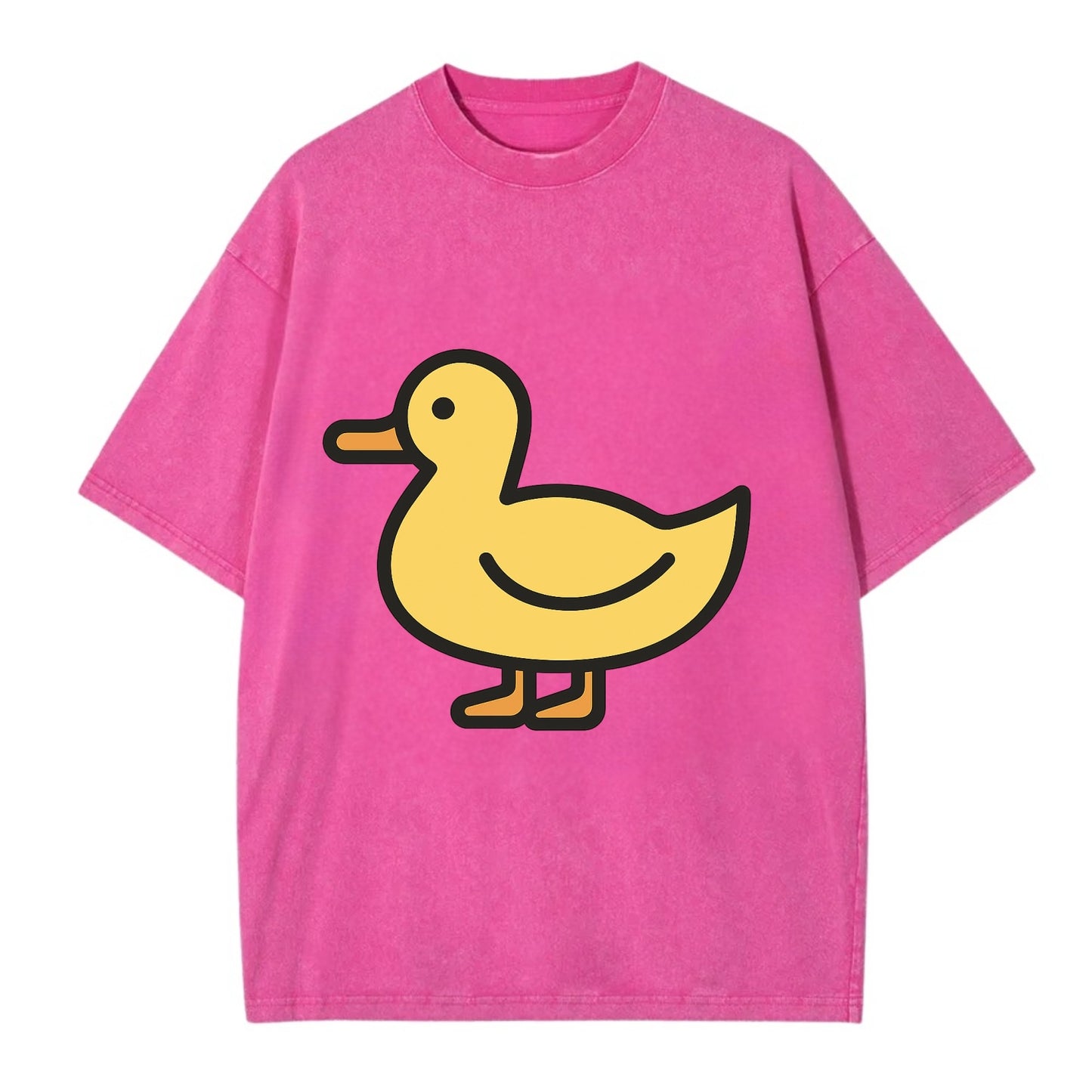 Duck - Yellow mallard flat side profile - Vintage T-shirt - Dusty Rose(Rose)