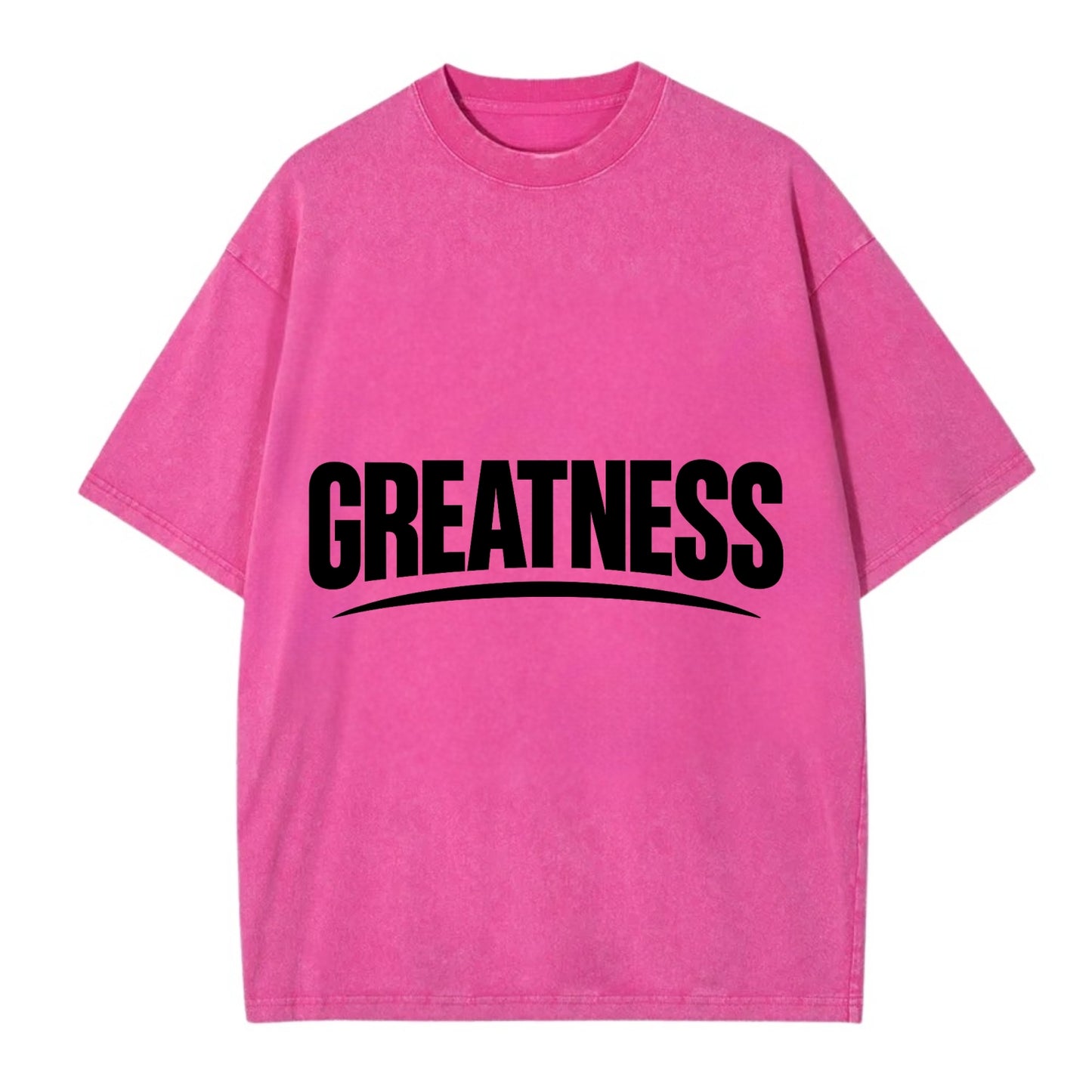 Bold typography design - "GREATNESS" - achieving excellence, reaching potential - Vintage T-shirt - Dusty Rose(Rose)