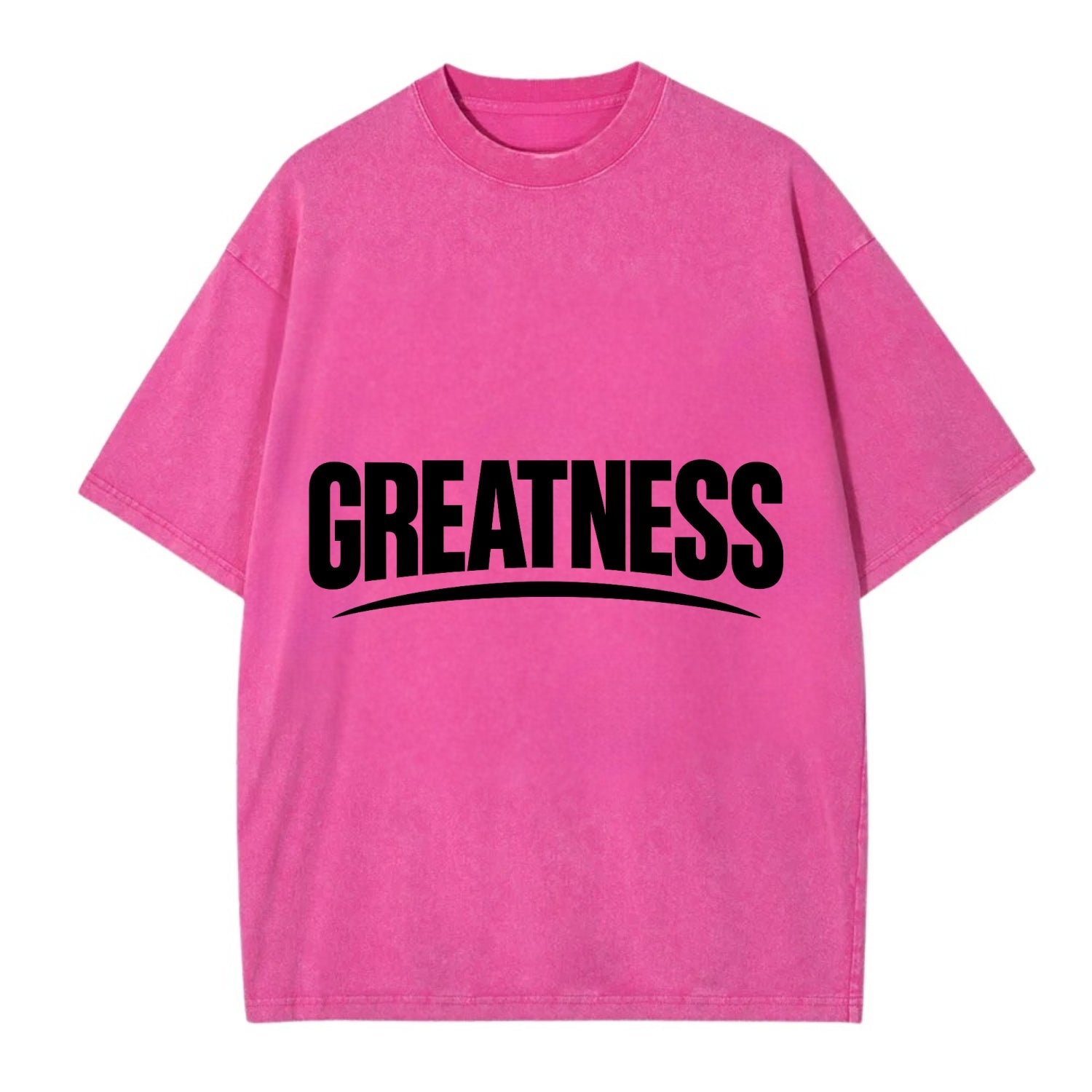 Bold typography design - "GREATNESS" - achieving excellence, reaching potential - Vintage T-shirt - Dusty Rose(Rose)